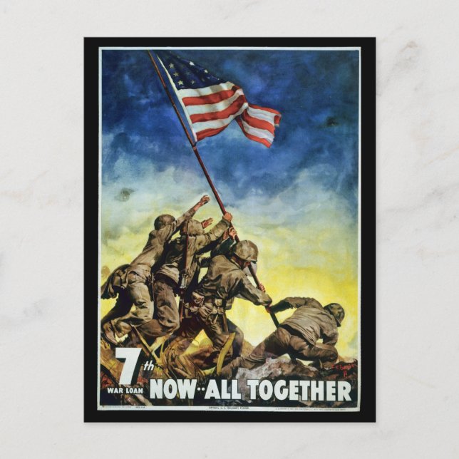 Buy U.S. War Bonds Now all together Postcard (Front)