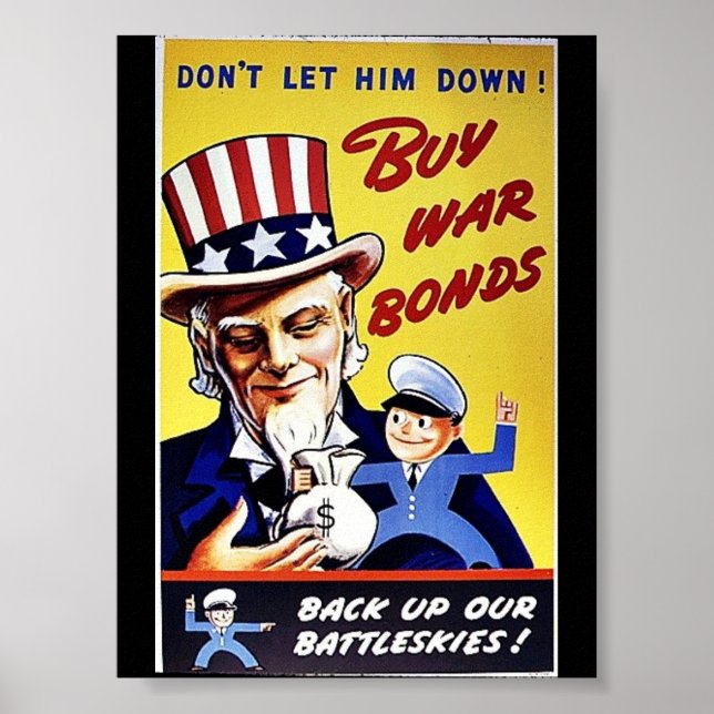 Buy War Bonds , Back Up Our Battleskies Poster (Front)