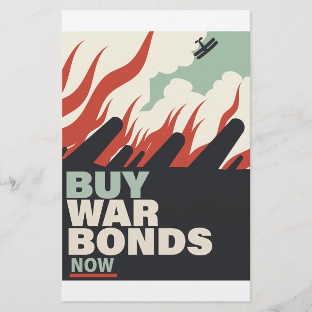 Buy War Bonds Now. Stationery (Front)