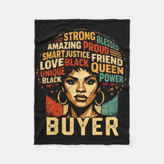 Buyer Black History Month Powerful Black Pride Art Fleece Blanket