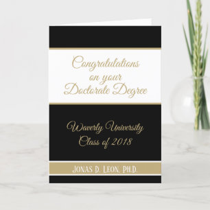 Buyer favourite! Doctorate graduation card (Ph.D.)