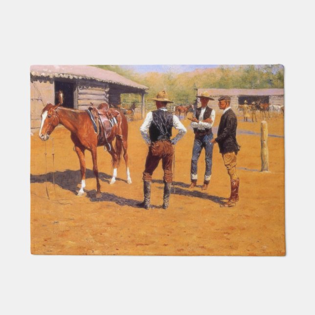 Buying Polo Ponies in the American Wild West  Doormat (Front)