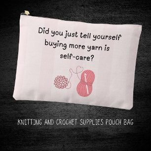 “Buying Yarn Is Self-Care” Small Print Cut Sew Bag