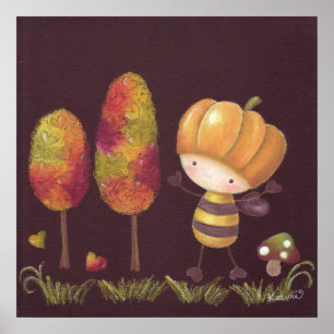 Buz-buz Prend Une Affiche De Promenade Automne