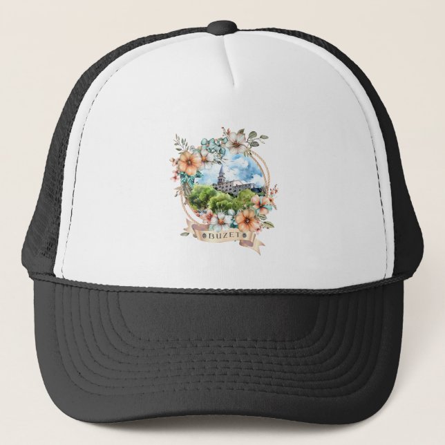 Buzet Croatia Trucker Hat (Front)