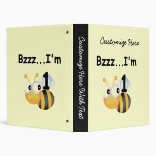 Buzz Bumblebee 1st Birthday T-shirts and Gifts Binder