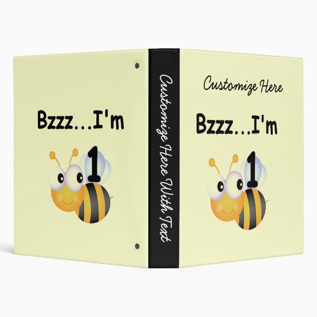 Buzz Bumblebee 1st Birthday T-shirts and Gifts Binder (Background)