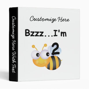 Buzz Bumblebee 2nd Birthday T-shirts and Gifts Binder