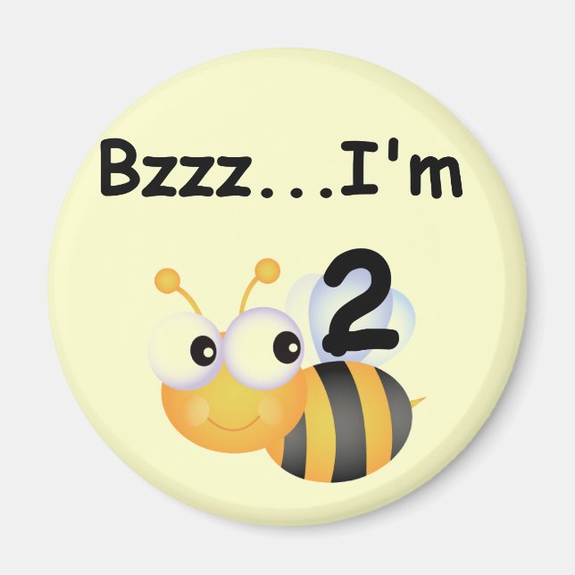Buzz Bumblebee 2nd Birthday T-shirts and Gifts Magnet (Front)