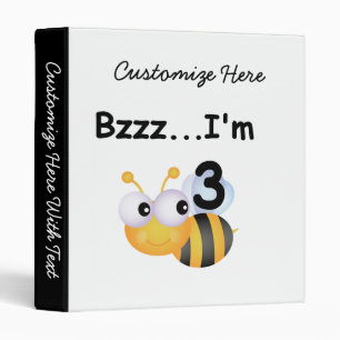 Buzz Bumblebee 3rd Birthday T-shirts and Gifts Binder