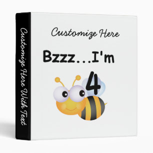 Buzz Bumblebee 4th Birthday T-shirts and Gifts Binder