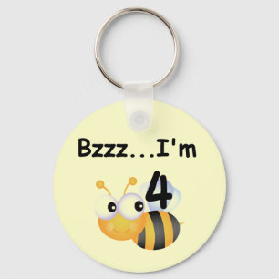 Buzz Bumblebee 4th Birthday T-shirts and Gifts Keychain