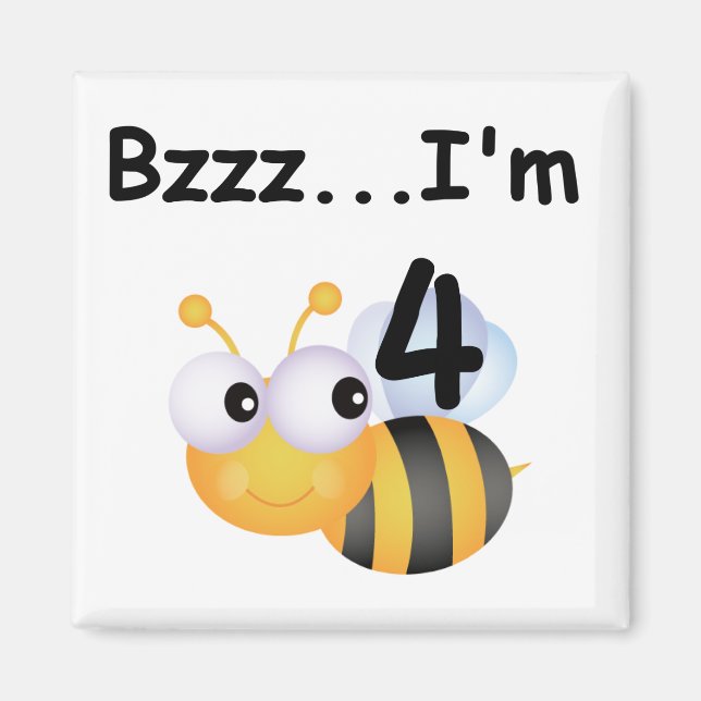 Buzz Bumblebee 4th Birthday T-shirts and Gifts Magnet (Front)