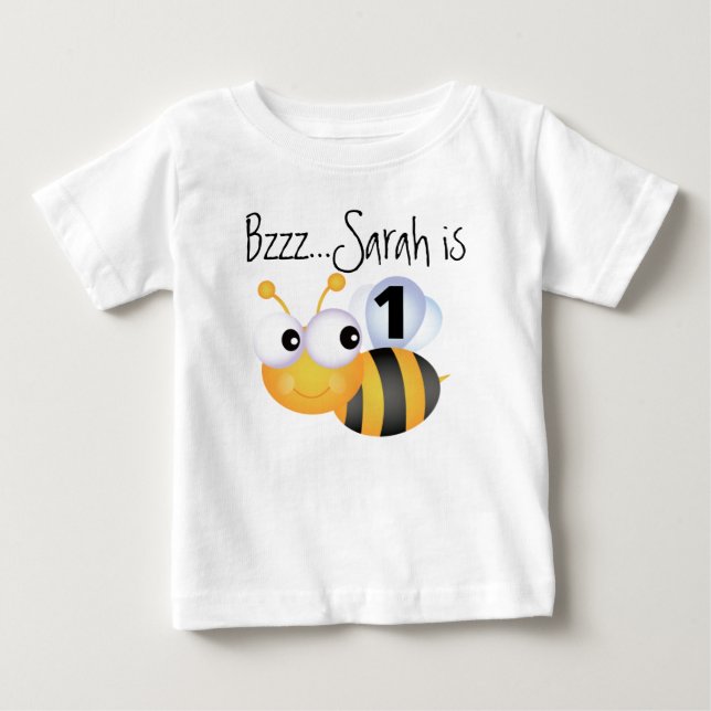 Buzz Bumblebee Customizable Birthday T-shirt (Front)