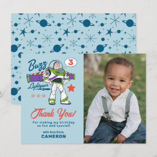 Buzz Lightyear Birthday Thank You Card