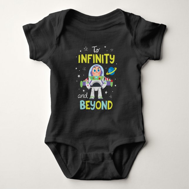 Buzz Lightyear Cartoon | To Infinity and Beyond Baby Bodysuit (Front)