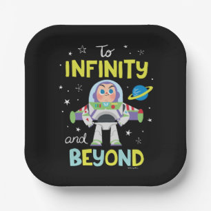 Buzz Lightyear Cartoon   To Infinity and Beyond Paper Plate