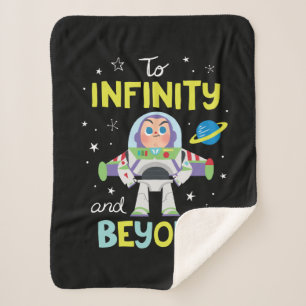 Buzz Lightyear Cartoon   To Infinity and Beyond Sherpa Blanket