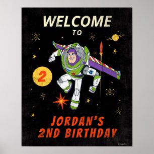 Buzz Lightyear Chalkboard Affiche de bienvenue d'a