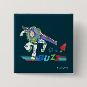 Buzz Lightyear Colourful Graphic 2 Inch Square Button