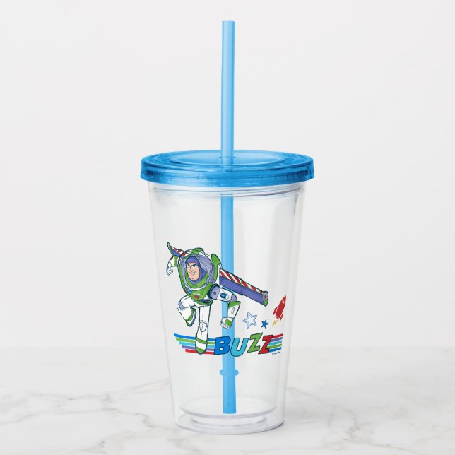 Buzz Lightyear Colourful Graphic Acrylic Tumbler (Front)