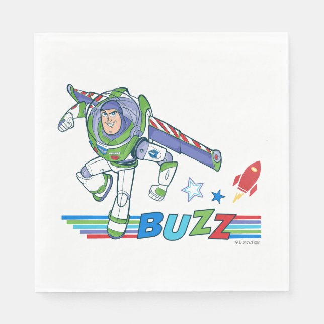 Buzz Lightyear Colourful Graphic Napkin (Front)