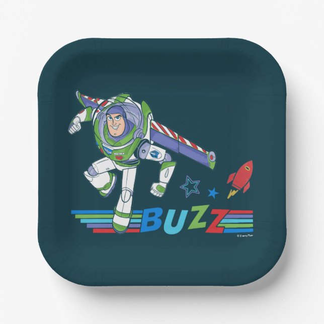 Buzz Lightyear Colourful Graphic Paper Plate (Front)