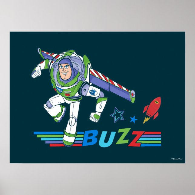Buzz Lightyear Colourful Graphic Poster (Front)