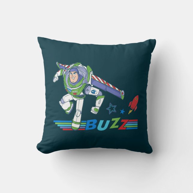 Buzz Lightyear Colourful Graphic Throw Pillow (Front)