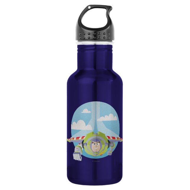 Buzz Lightyear Flying Despeckled Retro Graphic 532 Ml Water Bottle (Front)