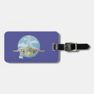Buzz Lightyear Flying Despeckled Retro Graphic Luggage Tag