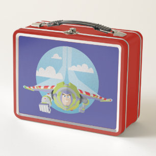 Buzz Lightyear Flying Despeckled Retro Graphic Metal Lunch Box