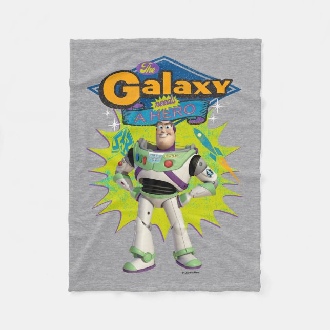 Buzz Lightyear | The Galaxy Needs a Hero Fleece Blanket (Front)