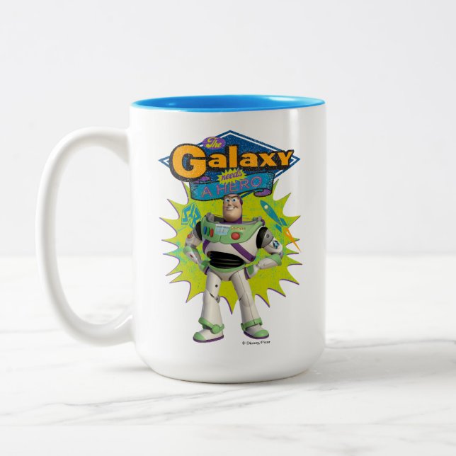 Buzz Lightyear | The Galaxy Needs a Hero Two-Tone Coffee Mug (Left)