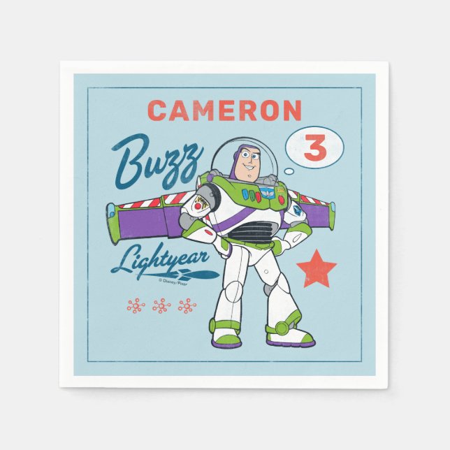 Buzz Lightyear | To Infinity and Beyond Birthday Napkin (Front)