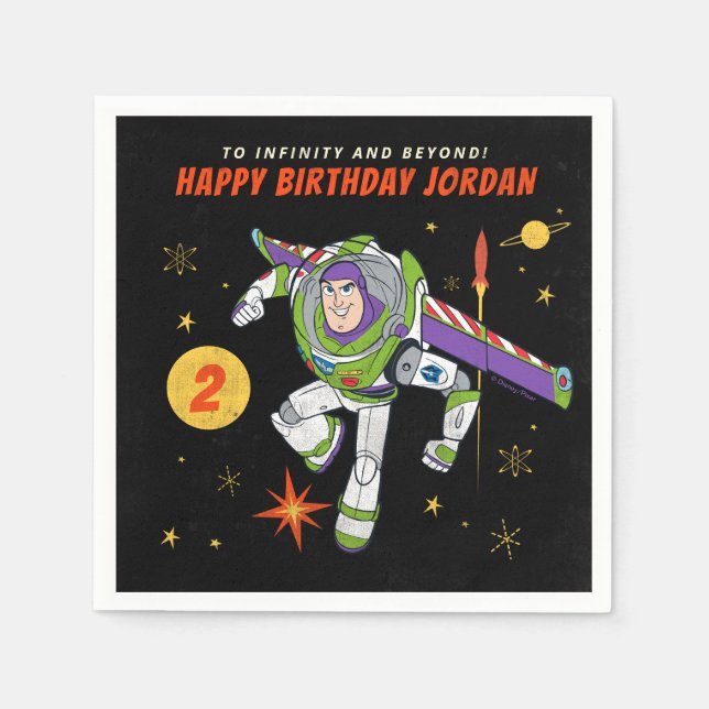 Buzz Lightyear To Infinity and Beyond Birthday Napkin (Front)