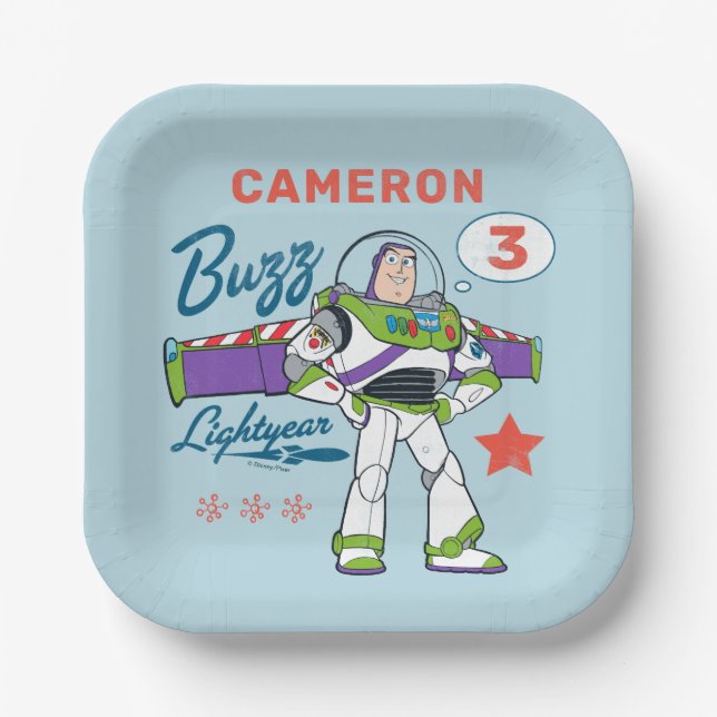 Buzz Lightyear | To Infinity and Beyond Birthday Paper Plate (Front)