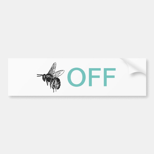 Buzz Off Car Magnet Bumper Sticker (Front)