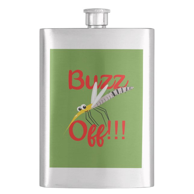 Buzz Off Classic Flask (Front)