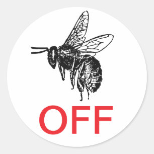 Buzz Off Classic Round Sticker