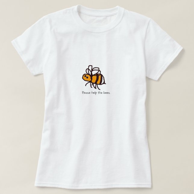 BuzzAboutBees Please Help The Bees Ladies' T-Shirt (Design Front)