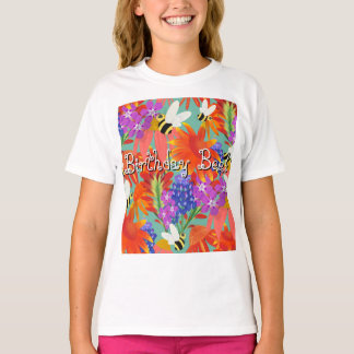 BuzzAmongBlooms_Editable Kids T-Shirt