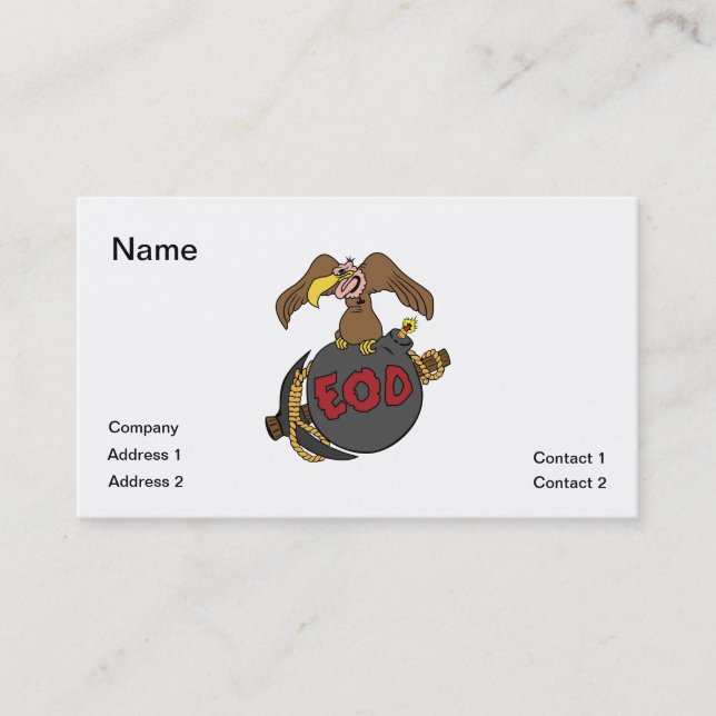 Buzzard Bomb and Pick Business Card (Front)