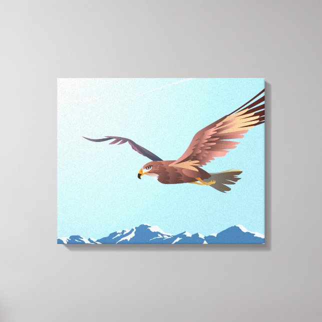 Buzzard Flying Canvas Print (Front)