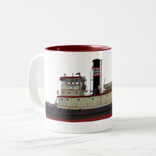 Buzzards Bay Tugboat Mug (Front Left)