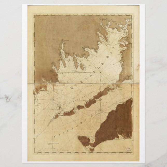 Buzzards Bay & Vineyard Sound Mass. Map (1776) (Front)