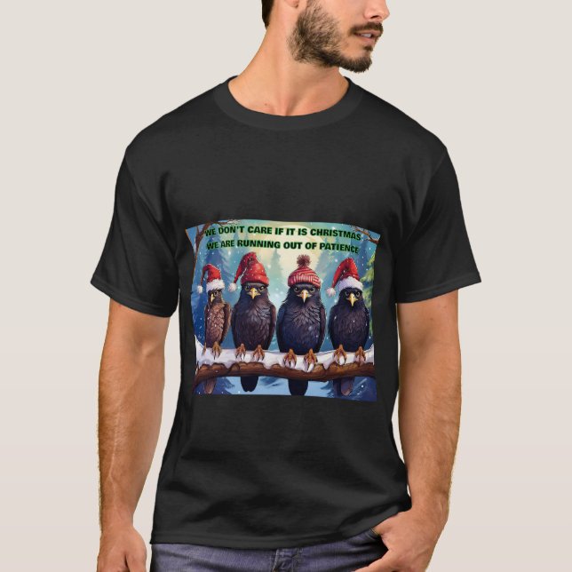 Buzzards On A Limb Losing Patience T-Shirt (Front)