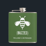 {BUZZED} Bee Bridal Party Gift (in many colours!) Hip Flask<br><div class="desc">Many colour choices available for this design. If you need RSVP cards, enclosure cards, map cards, reception cards, or any other product matching this design, reach out to me. I'm happy to create any product you like to match this design. I can match your colour scheme or the colour of...</div>