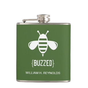 {BUZZED} Bee Bridal Party Gift (in many colours!) Hip Flask