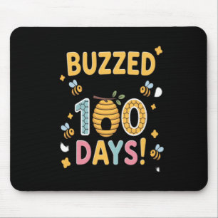 Buzzed Through 100 Days School Teacher Bee Mouse Pad